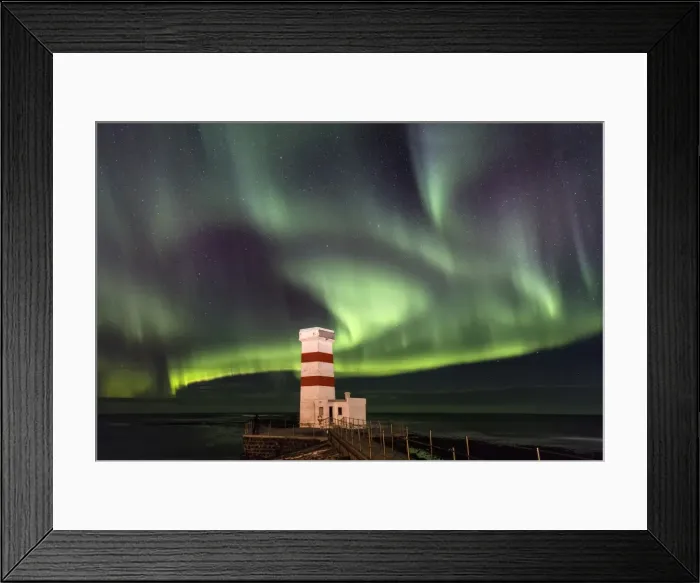 Framed Print : Spectacular display of the Aurora Borealis (Northern Lights) at Gardur, on the Reykjanes Peninsula Framed Print : Spectacular display of the Aurora Borealis (Northern Lights) at Gardur, on the Reykjanes Peninsula