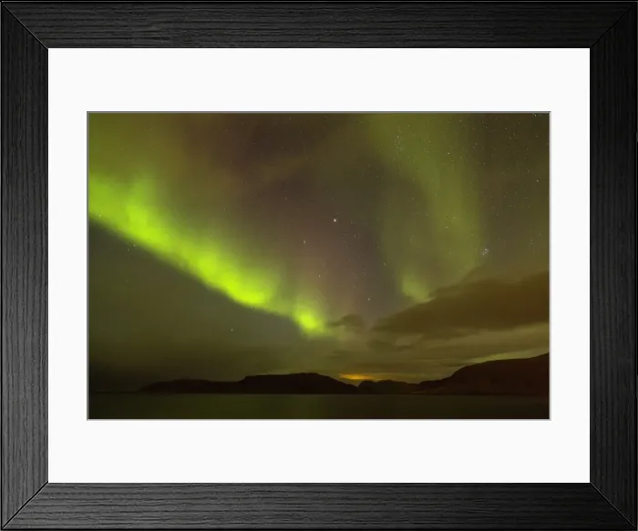 Framed Print : Aurora Borealis (Northern Lights), Grundafjordur, Snaefellsnes Peninsula, Iceland Framed Print : Aurora Borealis (Northern Lights), Grundafjordur, Snaefellsnes Peninsula, Iceland
