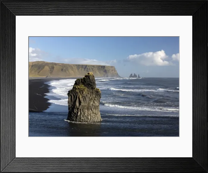 Framed Print : Dramatic coastline from Dyrholaey, looking towards Reynisdrangar, near Vik Y Myrdal Framed Print : Dramatic coastline from Dyrholaey, looking towards Reynisdrangar, near Vik Y Myrdal