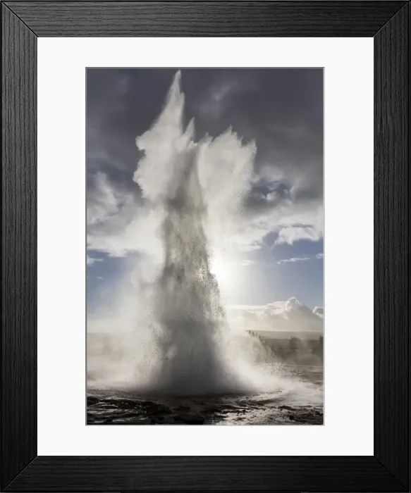 Framed Print : Strokkur Geysir erupting against stormy sky, Geysir, South West Iceland, Polar Regions Framed Print : Strokkur Geysir erupting against stormy sky, Geysir, South West Iceland, Polar Regions