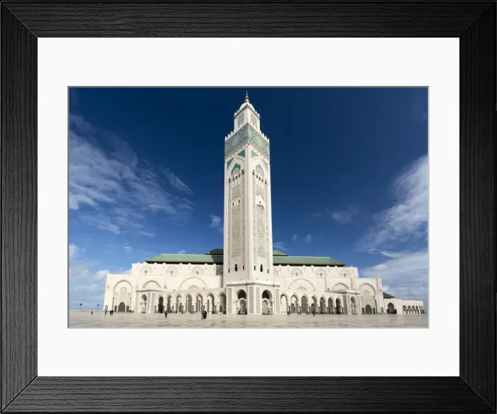 Framed Print : Hassan II Mosque (Grande Mosquee Hassan II), Casablanca, Morocco, North Africa, Africa