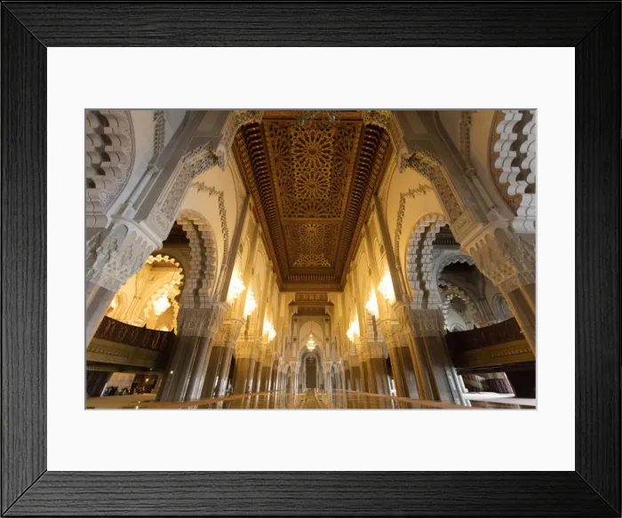 Framed Print : Interior of the Hassan II Mosque (Grande Mosque Hassan II), Casablanca, Morocco Framed Print : Interior of the Hassan II Mosque (Grande Mosque Hassan II), Casablanca, Morocco