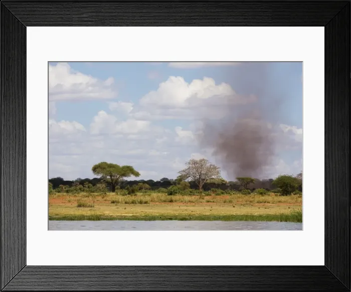 Framed Print : A dust tornado (dust devil), Tsavo, Kenya, East Africa, Africa Framed Print : A dust tornado (dust devil), Tsavo, Kenya, East Africa, Africa