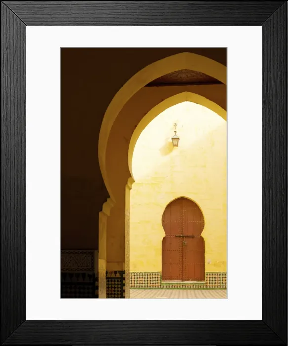 Framed Print : Doorways and arches in the Mausoleum of Moulay Ismail, Meknes, Morocco, North Africa Framed Print : Doorways and arches in the Mausoleum of Moulay Ismail, Meknes, Morocco, North Africa