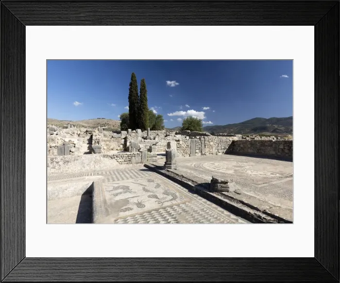 Framed Print : Mosaics in the Roman city of Volubilis, UNESCO World Heritage Site, near Moulay Idris Framed Print : Mosaics in the Roman city of Volubilis, UNESCO World Heritage Site, near Moulay Idris
