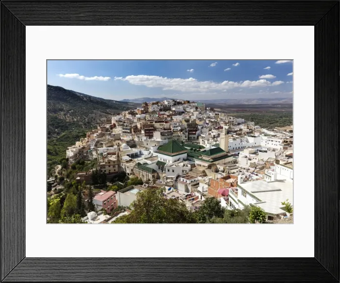 Framed Print : View of the holy town of Moulay Idris, near Meknes, Morocco, North Africa, Africa Framed Print : View of the holy town of Moulay Idris, near Meknes, Morocco, North Africa, Africa