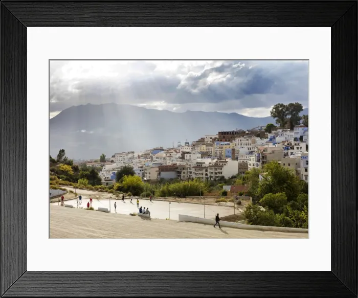 Framed Print : View over Chefchaouen (Chaouen) (The Blue City), Morocco, North Africa, Africa Framed Print : View over Chefchaouen (Chaouen) (The Blue City), Morocco, North Africa, Africa