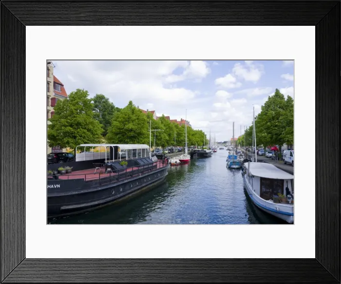 Framed Print : Christianshavn canal, Copenhagen, Denmark, Europe Framed Print : Christianshavn canal, Copenhagen, Denmark, Europe