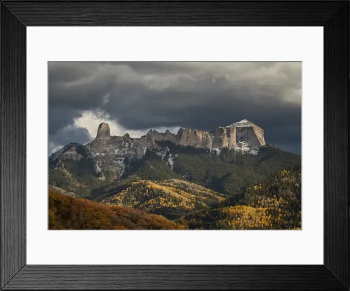 Framed Print : Courthouse Mountain from Owl Creek Pass in the fall, Uncompahgre National Forest Framed Print : Courthouse Mountain from Owl Creek Pass in the fall, Uncompahgre National Forest