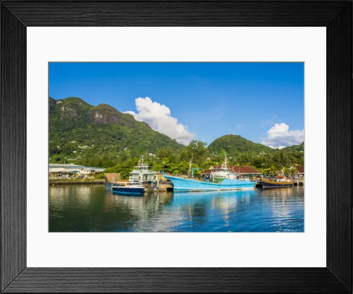 Framed Print : Victoria Harbour, Mahe, Republic of Seychelles, Indian Ocean, Africa Framed Print : Victoria Harbour, Mahe, Republic of Seychelles, Indian Ocean, Africa