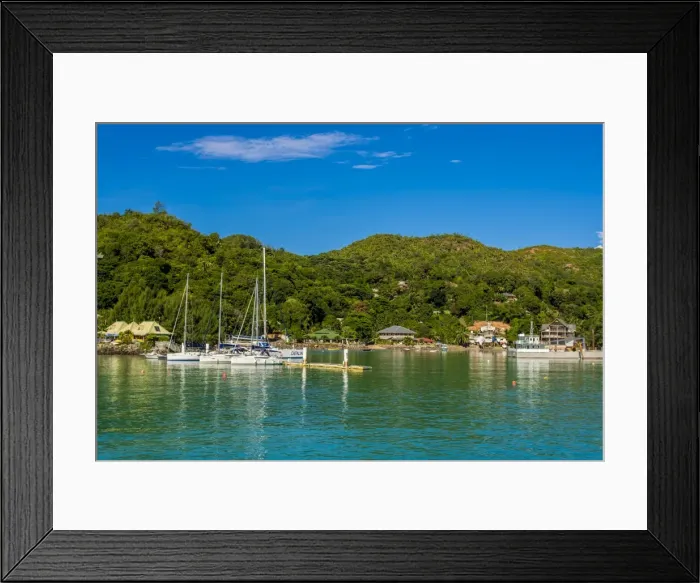 Framed Print : La Passe town, La Digue, Republic of Seychelles, Indian Ocean, Africa Framed Print : La Passe town, La Digue, Republic of Seychelles, Indian Ocean, Africa