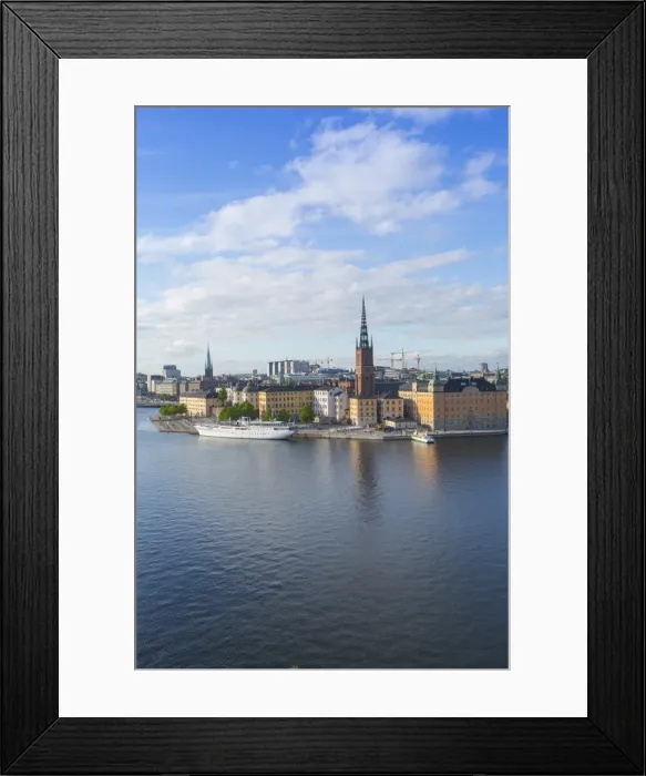 Framed Print : Riddarholmen Church and city skyline from Sodermalm, Stockholm, Sweden, Scandinavia Framed Print : Riddarholmen Church and city skyline from Sodermalm, Stockholm, Sweden, Scandinavia