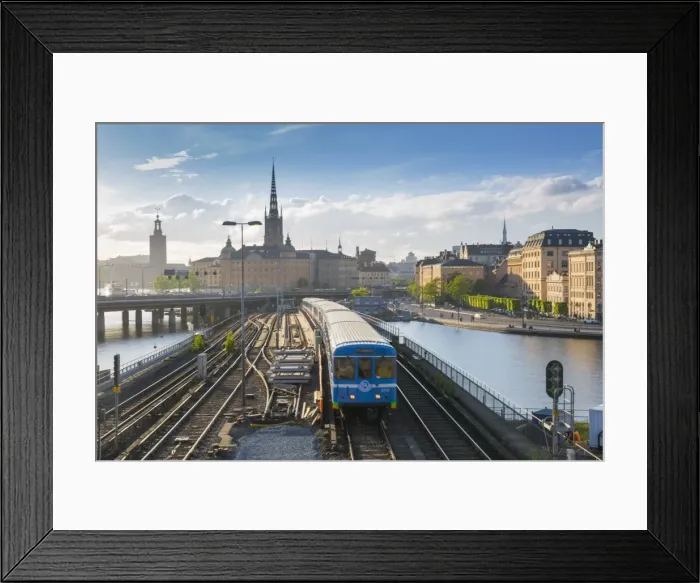Framed Print : Riddarholmen Church and train from Sodermalm, Stockholm, Sweden, Scandinavia, Europe Framed Print : Riddarholmen Church and train from Sodermalm, Stockholm, Sweden, Scandinavia, Europe