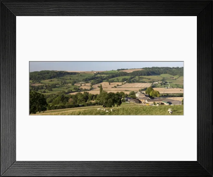 Framed Print : View over Wadfield farm and Cotswold farmland in summer, Winchcombe, Cotswolds, Gloucestershire Framed Print : View over Wadfield farm and Cotswold farmland in summer, Winchcombe, Cotswolds, Gloucestershire