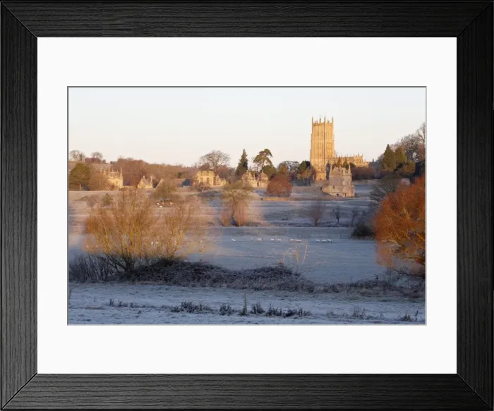 Framed Print : St. James Church and town on frosty morning, Chipping Campden, Cotswolds, Gloucestershire Framed Print : St. James Church and town on frosty morning, Chipping Campden, Cotswolds, Gloucestershire