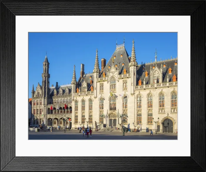 Framed Print : Provinciaal Hof (Province Court) on Markt square, Bruges (Brugge), West Flanders (Vlaanderen)