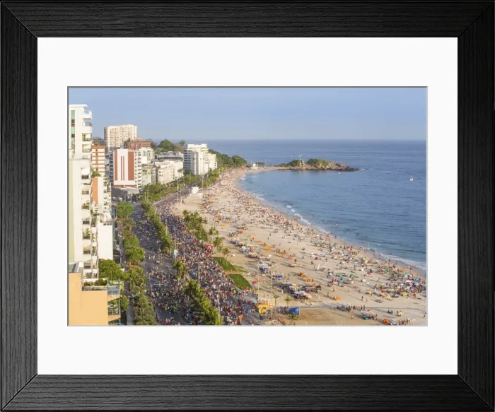 Framed Print : Ipanema Beach, Street carnival, Rio de Janeiro, Brazil, South America