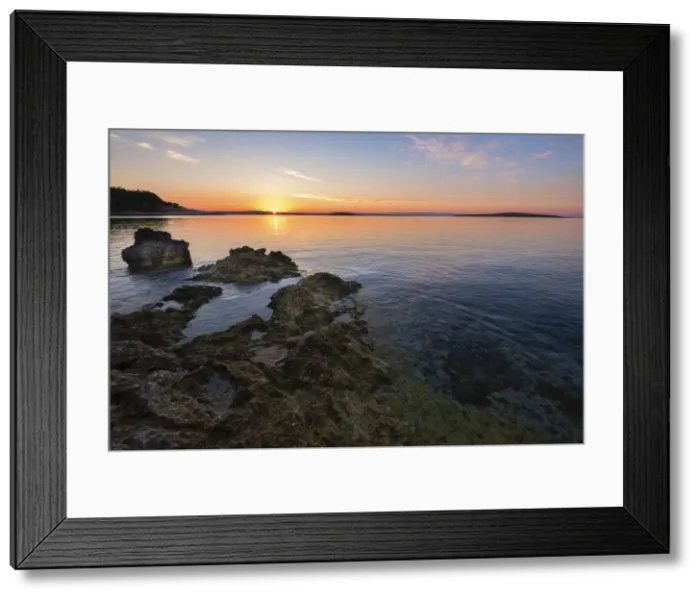 Framed Print : Sunrise over the Adriatic Sea, Kamenjak National Park, Istria, Croatia, Europe Framed Print : Sunrise over the Adriatic Sea, Kamenjak National Park, Istria, Croatia, Europe