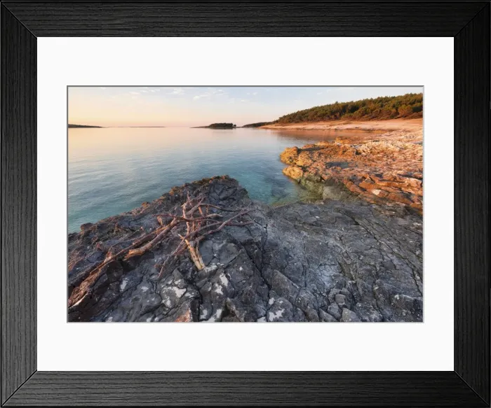 Framed Print : Sunrise over the Adriatic Sea, Kamenjak National Park, Istria, Croatia, Europe Framed Print : Sunrise over the Adriatic Sea, Kamenjak National Park, Istria, Croatia, Europe