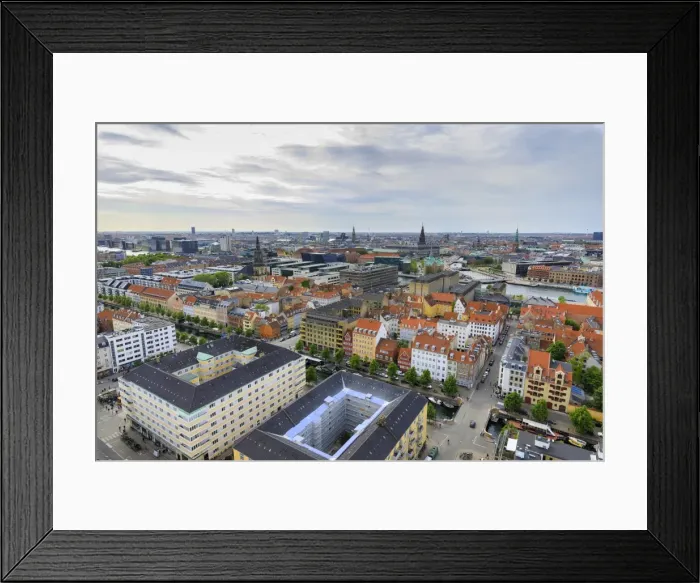Framed Print : Overview of the city seen from Church of Our Saviour, Copenhagen, Denmark, Europe Framed Print : Overview of the city seen from Church of Our Saviour, Copenhagen, Denmark, Europe