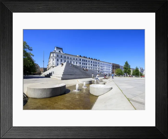 Framed Print : Israels Plads (Israels Square) located in the area between Norreport station and The Lakes Framed Print : Israels Plads (Israels Square) located in the area between Norreport station and The Lakes