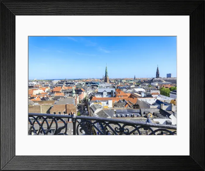 Framed Print : Overview of the city from an iron balcony of the Round Tower (Rundetaarn), Copenhagen Framed Print : Overview of the city from an iron balcony of the Round Tower (Rundetaarn), Copenhagen