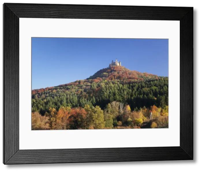 Framed Print : Hohenzollern Castle in autumn, Swabian Alps, Baden-Wurttemberg, Germany, Europe