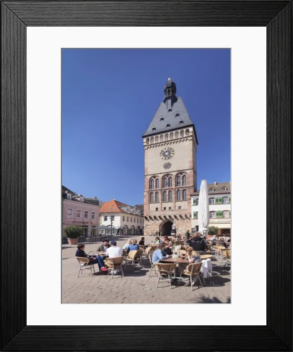 Framed Print : Street cafe at Altpoertel Gate, Maximilianstrasse, Speyer, Rhineland-Palatinate, Germany Framed Print : Street cafe at Altpoertel Gate, Maximilianstrasse, Speyer, Rhineland-Palatinate, Germany