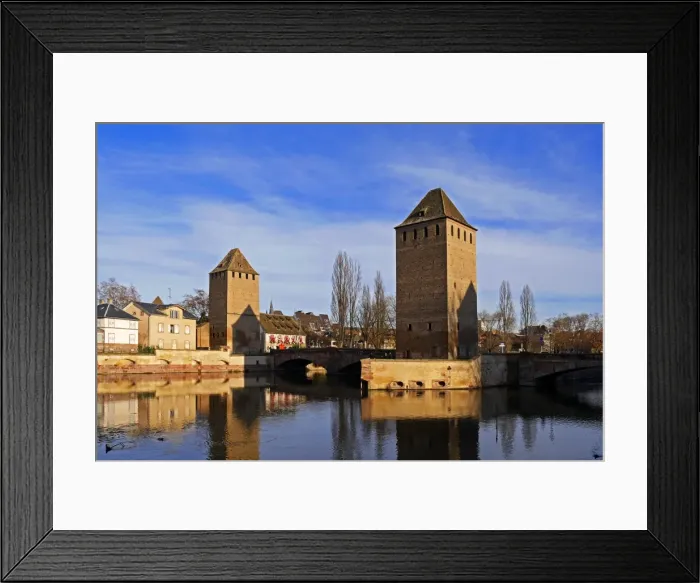 Framed Print : River Ill with Ponts Couverts and Strasbourg Cathedral, UNESCO World Heritage Site Framed Print : River Ill with Ponts Couverts and Strasbourg Cathedral, UNESCO World Heritage Site