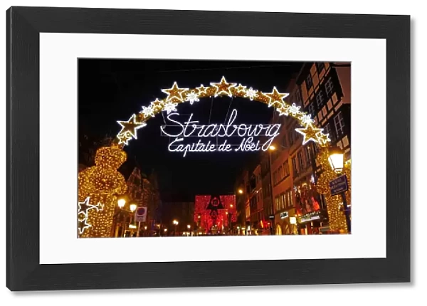 Decoration at Christmas time, Strasbourg, Alsace, France, Europe