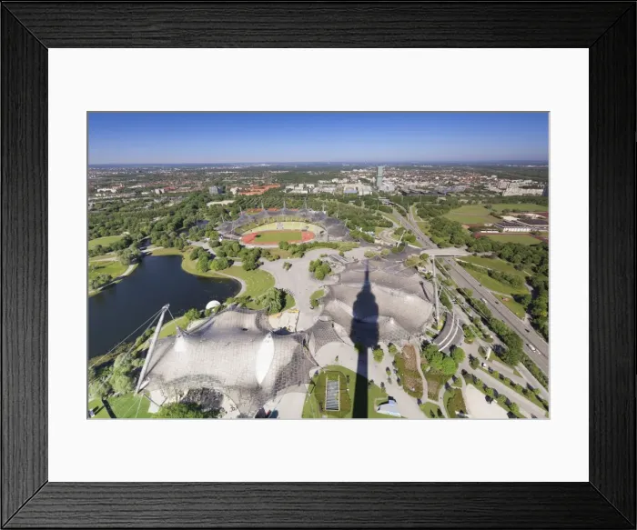 Framed Print : View from Olympic Tower (Olympiaturm) at Olympic stadium at Olympic Park, Munich Framed Print : View from Olympic Tower (Olympiaturm) at Olympic stadium at Olympic Park, Munich