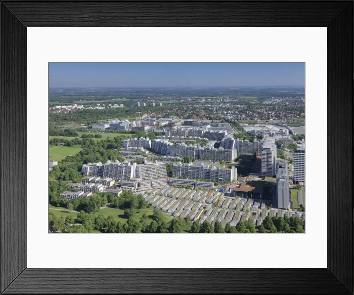 Framed Print : Olympic Village, Munich, Bavaria, Germany, Europe Framed Print : Olympic Village, Munich, Bavaria, Germany, Europe