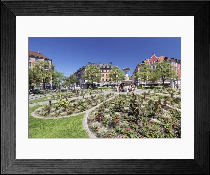 Framed Print : Gaertnerplatz square, Munich, Bavaria, Germany, Europe Framed Print : Gaertnerplatz square, Munich, Bavaria, Germany, Europe