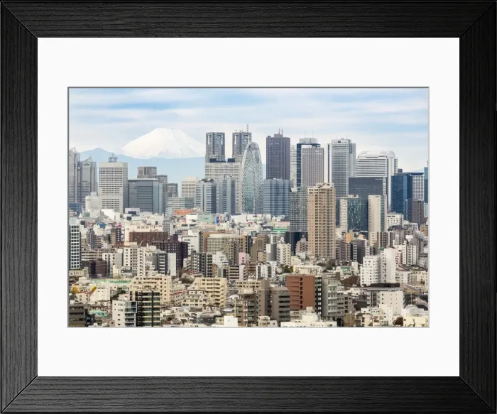Framed Print : Mount Fuji and the Shinjuku district skyscraper skyline, Tokyo, Japan, Asia Framed Print : Mount Fuji and the Shinjuku district skyscraper skyline, Tokyo, Japan, Asia
