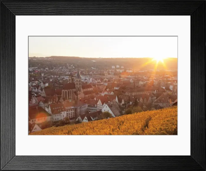 Framed Print : View from the castle over Esslingen at sunset, Esslingen, Baden-Wurttemberg, Germany Framed Print : View from the castle over Esslingen at sunset, Esslingen, Baden-Wurttemberg, Germany