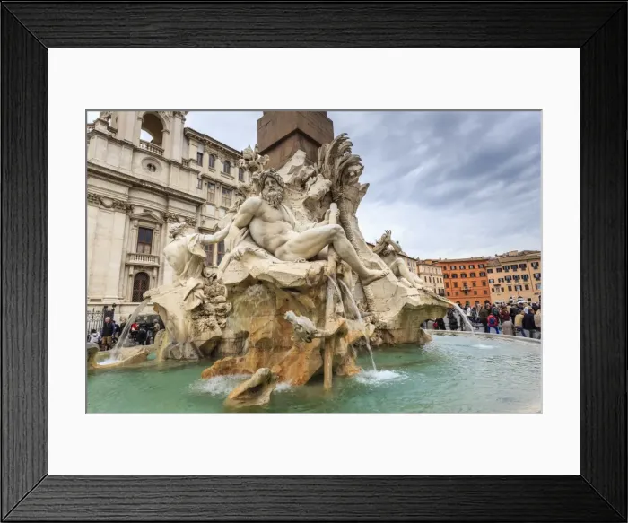Framed Print : Fontana dei Quattro Fiumi (Four Rivers), Piazza Navona, Historic Centre, Rome, UNESCO Framed Print : Fontana dei Quattro Fiumi (Four Rivers), Piazza Navona, Historic Centre, Rome, UNESCO