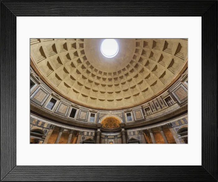 Framed Print : Pantheon interior concrete dome, Roman Temple, now church, Historic Centre, Rome Framed Print : Pantheon interior concrete dome, Roman Temple, now church, Historic Centre, Rome