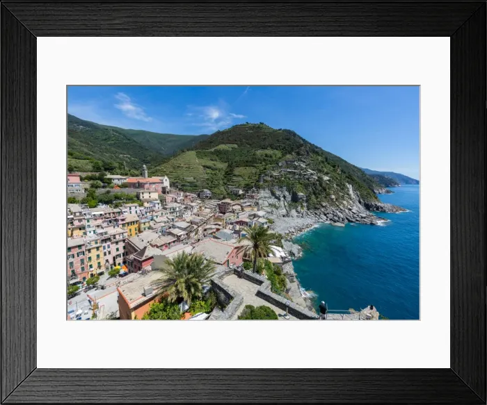 Framed Print : The view from the top of Doria Castle with breathtaking views over Vernazza Framed Print : The view from the top of Doria Castle with breathtaking views over Vernazza