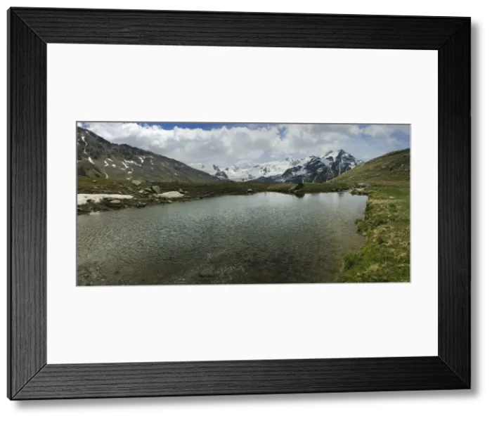 Framed Print : Glacier Forni and alpine lake, Valfurva, Lombardy, Italy, Europe Framed Print : Glacier Forni and alpine lake, Valfurva, Lombardy, Italy, Europe