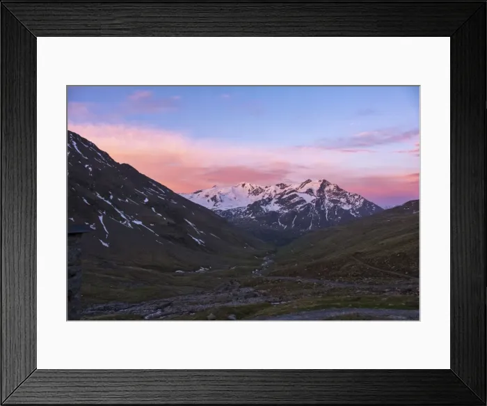 Framed Print : Glacier Forni at sunrise, Valfurva, Lombardy, Italy, Europe Framed Print : Glacier Forni at sunrise, Valfurva, Lombardy, Italy, Europe