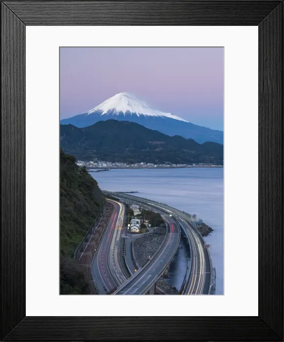 Framed Print : Mount Fuji and traffic driving on the Tomei Expressway, Shizuoka, Honshu, Japan, Asia Framed Print : Mount Fuji and traffic driving on the Tomei Expressway, Shizuoka, Honshu, Japan, Asia