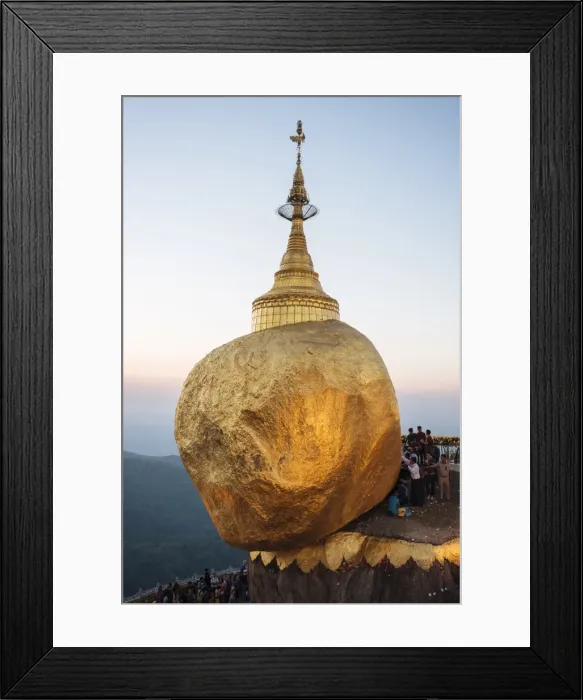 Framed Print : Mount Kyaiktiyo (Golden Rock) at sunset, Mon State, Myanmar (Burma), Asia Framed Print : Mount Kyaiktiyo (Golden Rock) at sunset, Mon State, Myanmar (Burma), Asia