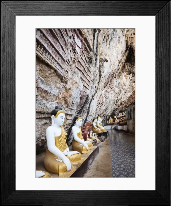 Framed Print : Statues of Buddha, Kaw Gon Cave, Hpa-an, Kayin State, Myanmar (Burma), Asia Framed Print : Statues of Buddha, Kaw Gon Cave, Hpa-an, Kayin State, Myanmar (Burma), Asia