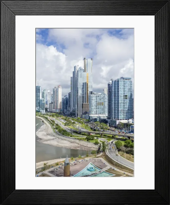 Framed Print : City skyline, Panama City, Panama, Central America Framed Print : City skyline, Panama City, Panama, Central America
