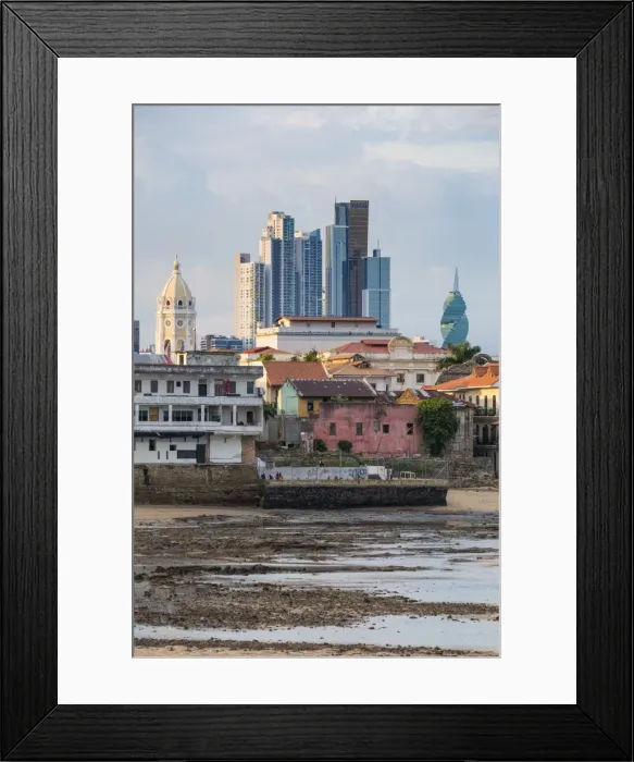 Framed Print : Historic and modern city skyline, Panama City, Panama, Central America Framed Print : Historic and modern city skyline, Panama City, Panama, Central America