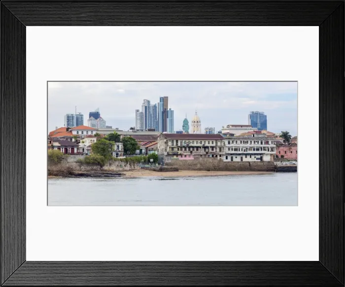Framed Print : Historic and modern city skyline, Panama City, Panama, Central America Framed Print : Historic and modern city skyline, Panama City, Panama, Central America
