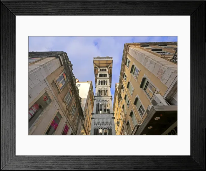 Framed Print : Elevator de Sant Justa, Baixa, Lisbon, Portugal, Europe Framed Print : Elevator de Sant Justa, Baixa, Lisbon, Portugal, Europe