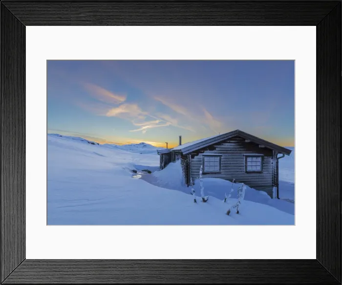 Framed Print : Isolated house in the snow, Riksgransen, Abisko, Kiruna Municipality, Norrbotten County Framed Print : Isolated house in the snow, Riksgransen, Abisko, Kiruna Municipality, Norrbotten County