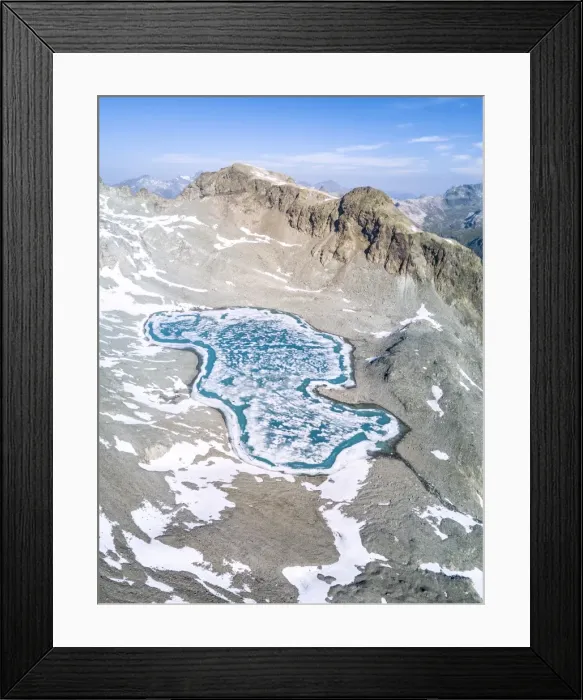 Framed Print : Panoramic of Lej Lagrev during the thaw, St. Moritz, Engadine, Canton of Graubunden Framed Print : Panoramic of Lej Lagrev during the thaw, St. Moritz, Engadine, Canton of Graubunden