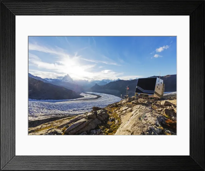 Framed Print : Monte Rosa hut and the Matterhorn, 4478m, Zermatt, Valais, Swiss Alps, Switzerland Framed Print : Monte Rosa hut and the Matterhorn, 4478m, Zermatt, Valais, Swiss Alps, Switzerland